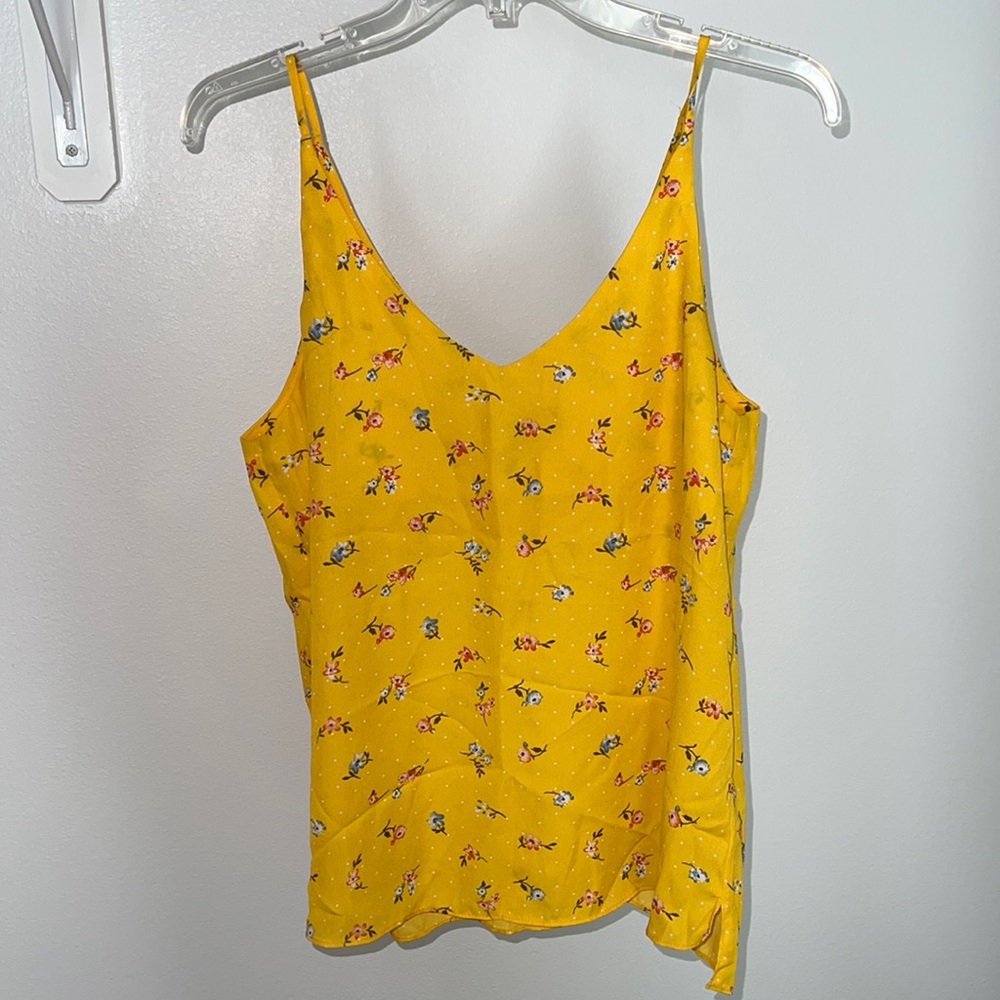 ‼️2 for $12‼️ Yellow Floral Tank Top